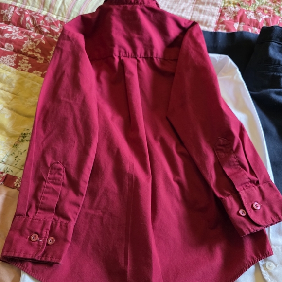 George Red Shirt and Navy Pants Ensemble - Picture 6 of 9